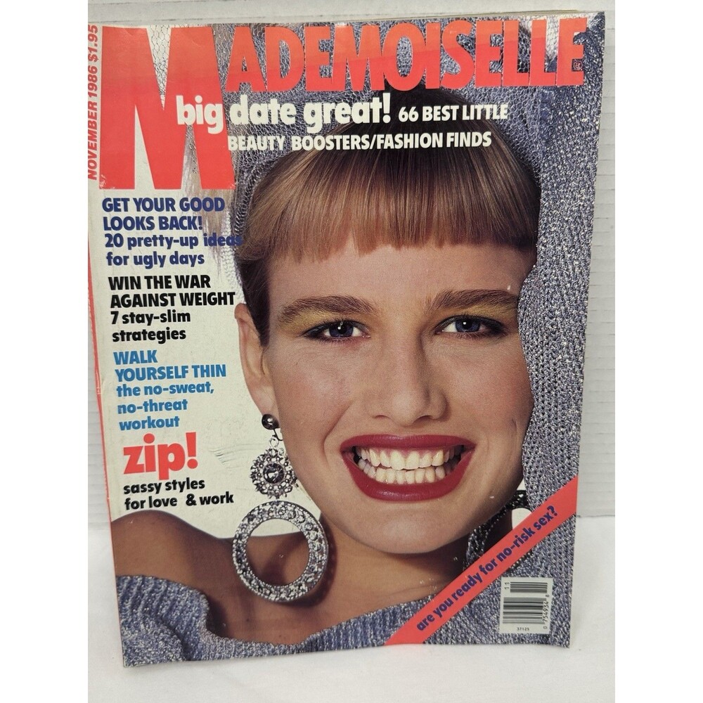 Mademoiselle Magazine November 1986 Vintage Beauty Boosters Stay Slim Strategies